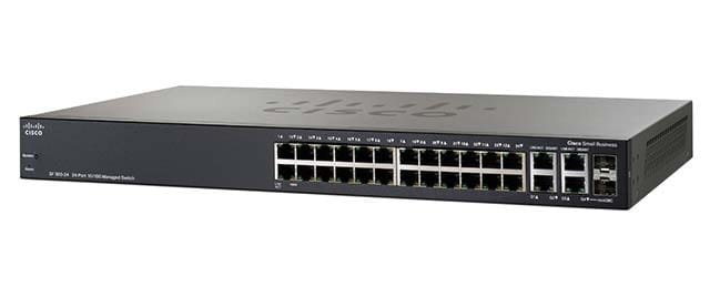 SF300-24PP: Cisco 24 port 10/100 Fast Ethernet with PoE+